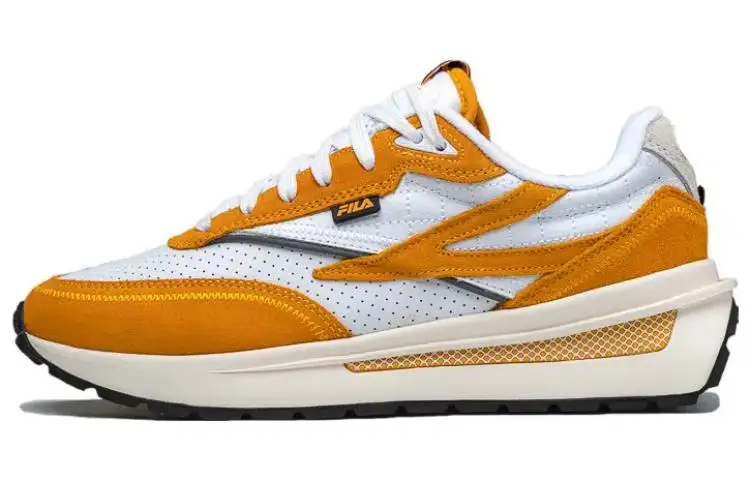 FILA Renno Premium Low top Casual Shoes Men's White Yellow