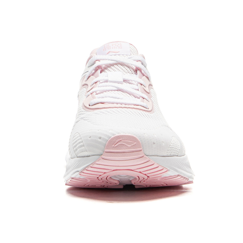 Li Ning Cushioning Abrasion Resistant Cushioning, Wear Resistant Low top Casual Running Shoes Women’s White Pink