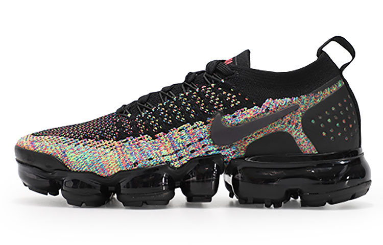 Nike Air VaporMax Flyknit 2 Black Multi Color Women's