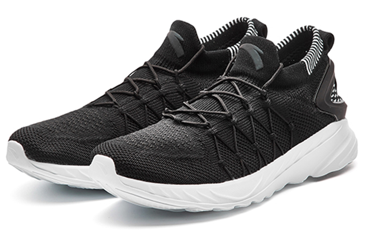 Anta Cushioning Slip Resistant Abrasion Resistant Low top Running Shoes Men’s Black