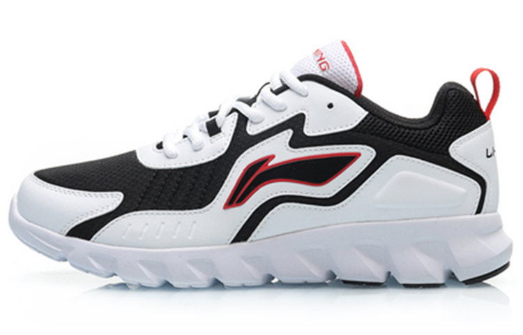 Li Ning Abrasion Resistant Breathable Low top Running Shoes Women’s White Black Red