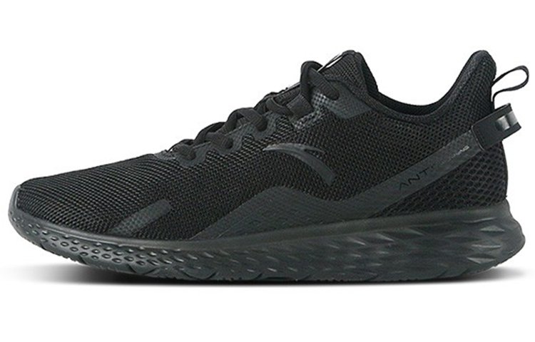 Anta Comfortable Rebound Cushioning Breathable Abrasion Resistant Slip Resistant Low top Running Shoes Men’s Black