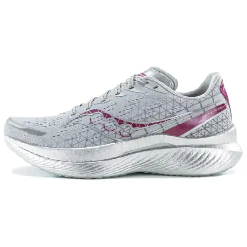 Saucony Endorphin Speed 3 Mesh Slip Resistant Abrasion Resistant Low top Running Shoes Unisex Gray Purple