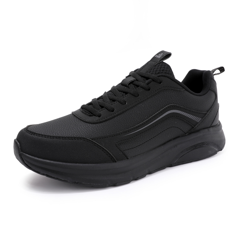 PEAK Running Shoes Men’s Low Top All Black