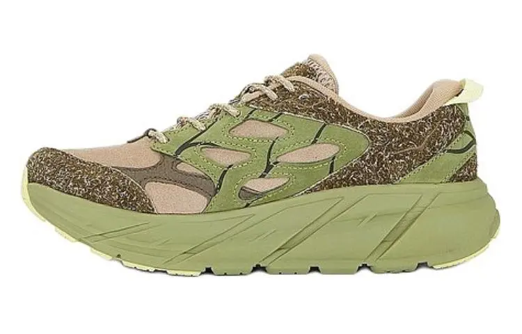 HOKA ONE ONE Clifton LS Slip Resistant Abrasion Resistant Low top Running Shoes Men's Green