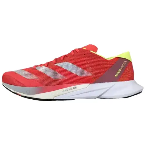 Adidas Adizero Adios 8 Slip Resistant Abrasion Resistant Low top Running Shoes Men's Red