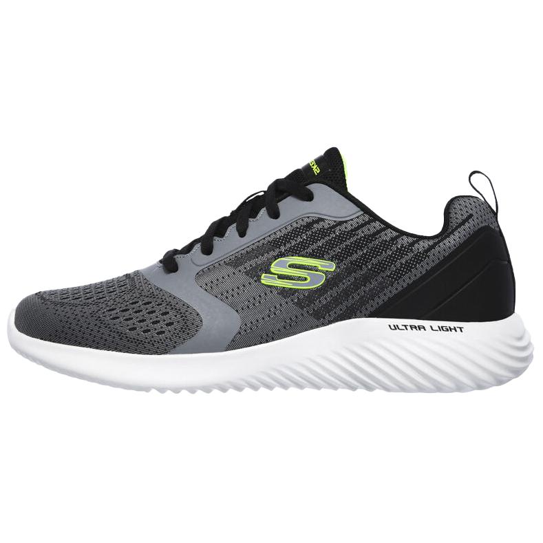 Skechers Bounder Low top Casual Running Shoes Men's Gray Black