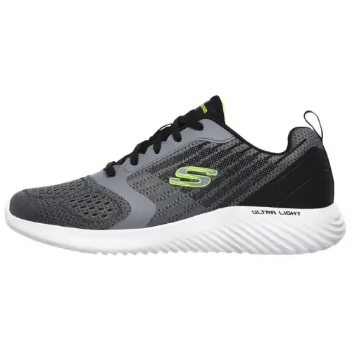 Skechers Bounder Low top Casual Running Shoes Men's Gray Black