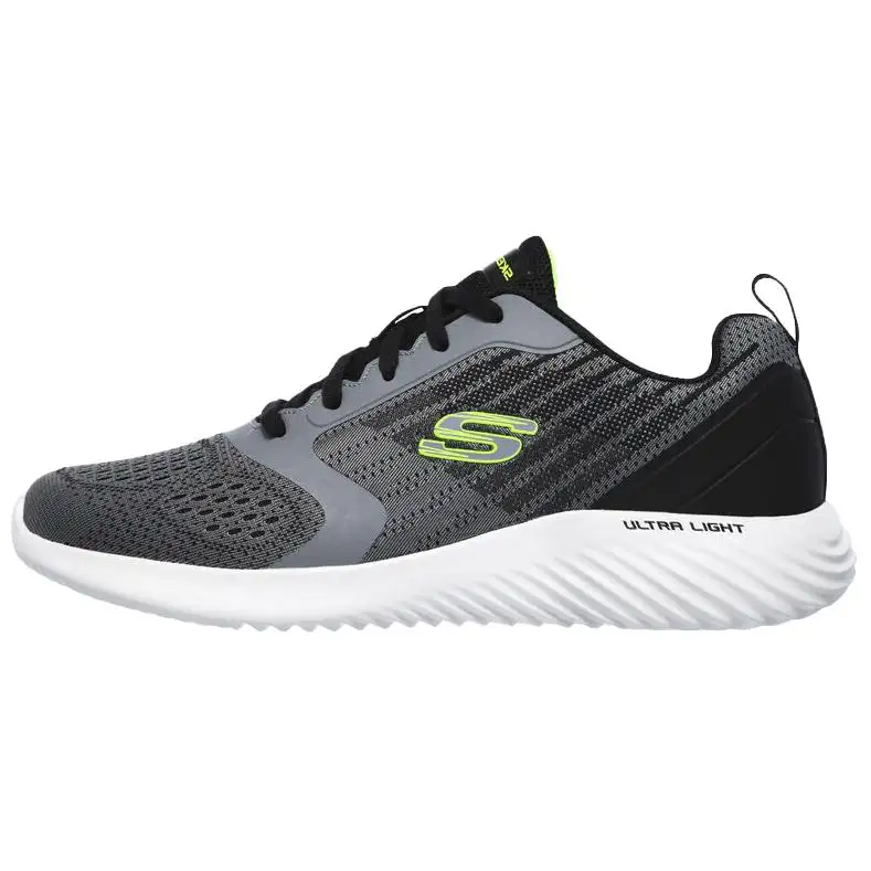 Skechers Bounder Low top Casual Running Shoes Men's Gray Black