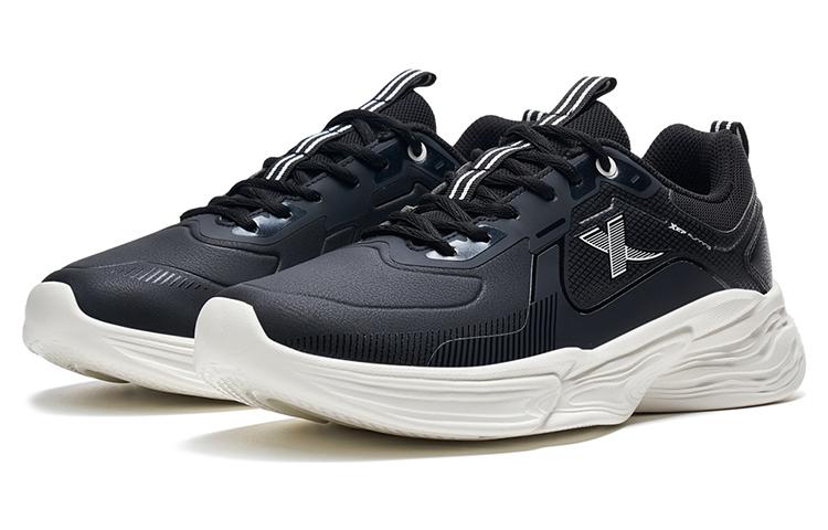 XTEP Comfortable Lightweight, Rebound, And Breathable Low top Running Shoes Men’s Black White