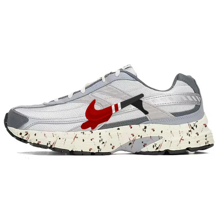 Nike Initiator Cushioning Slip Resistant Abrasion Resistant Lightweight Low top Running Shoes Men's White