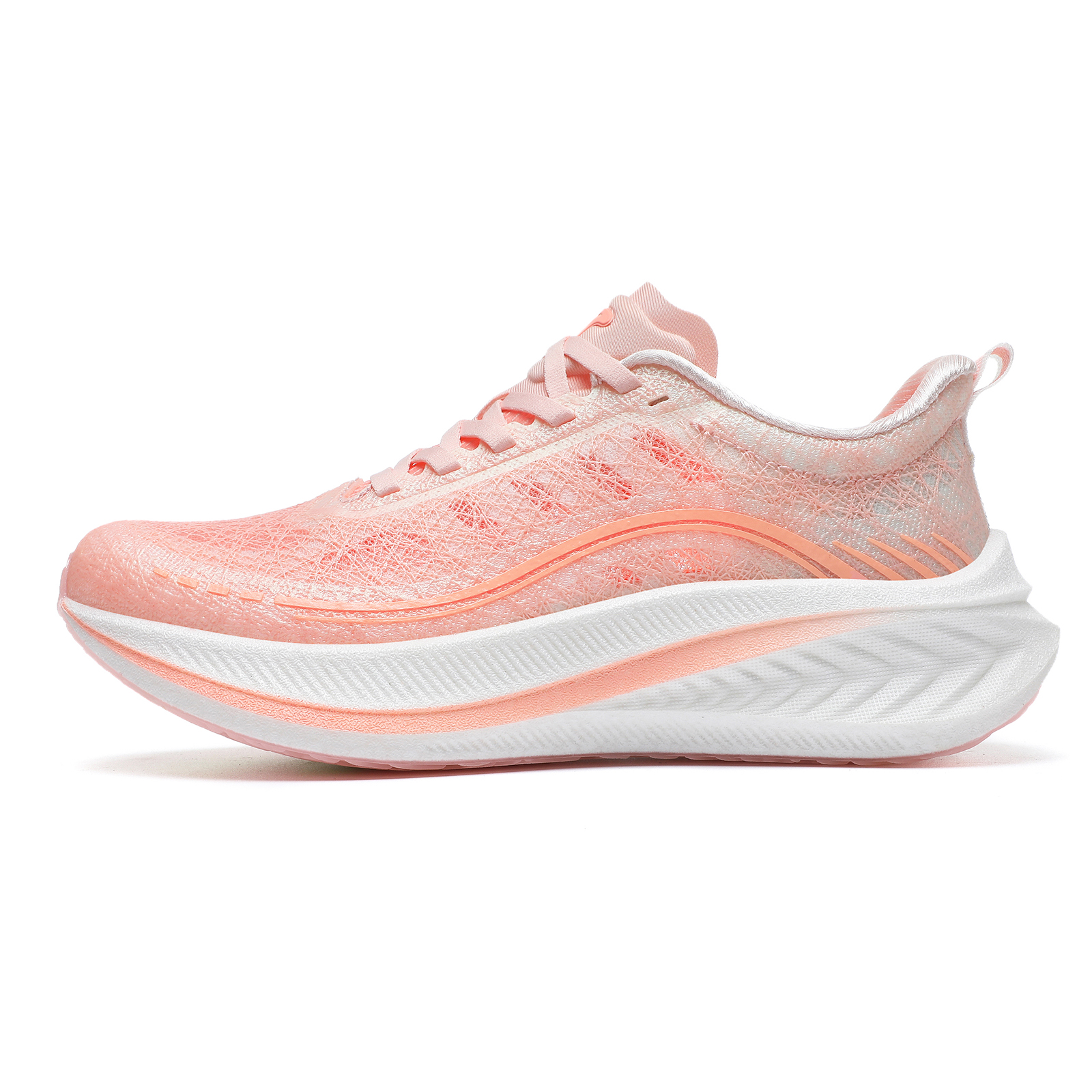 TREEPERI Cushioning Anti-Slip And Wear-Resistant Low-Top Marathon Running Shoes Women’s Elegant Pink