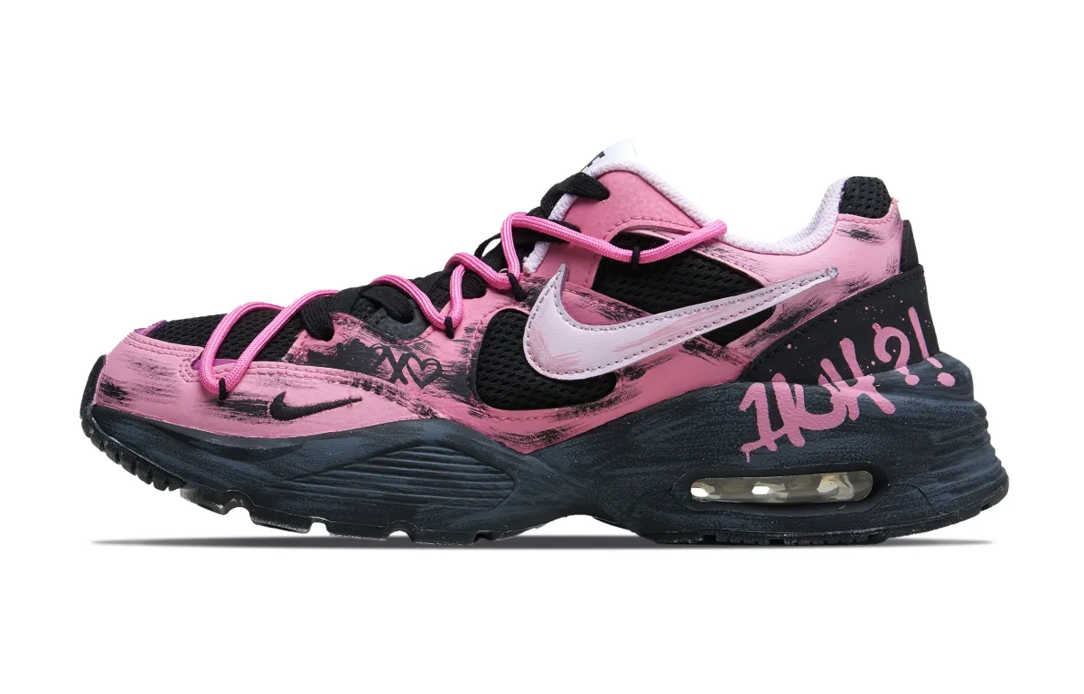Nike Air Max Fusion Low top Casual Running Shoes Women's Black Pink