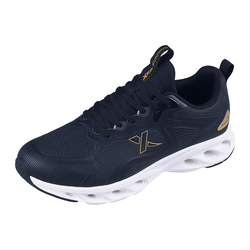 XTEP Cushioning Spin 9.0 Cushioning, Wear Resistant Low top Running Shoes Men’s Black Gold