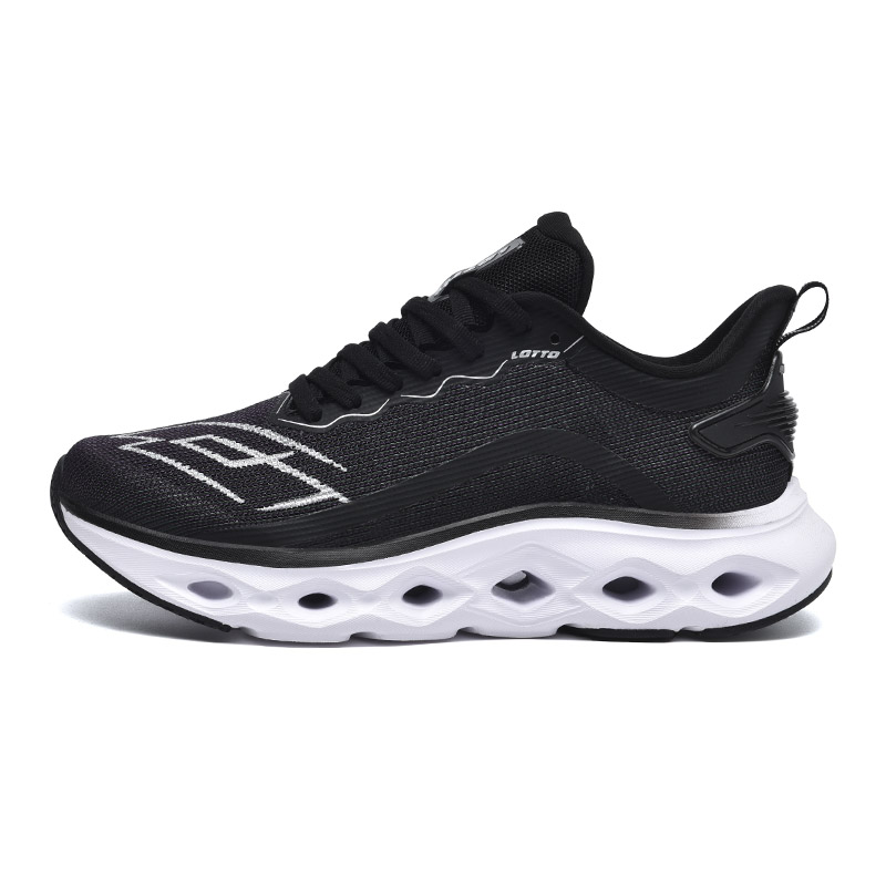 LOTTO Comfortable Textile, TPU Cushioning Slip Resistant Breathable Low top Casual Running Shoes Women’s Black
