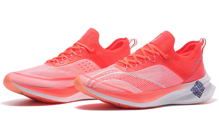 Li Ning Feidian Challenger 䨻 Cushioning Abrasion Resistant Breathable Low top Running Shoes Men’s Neon Fruit Red
