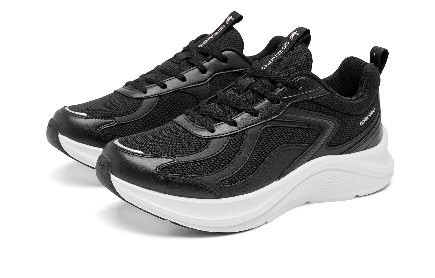 QIAODAN Synthetic Leather, Textile Height Increasing Abrasion Resistant Lightweight Breathable Slip Resistant Low top