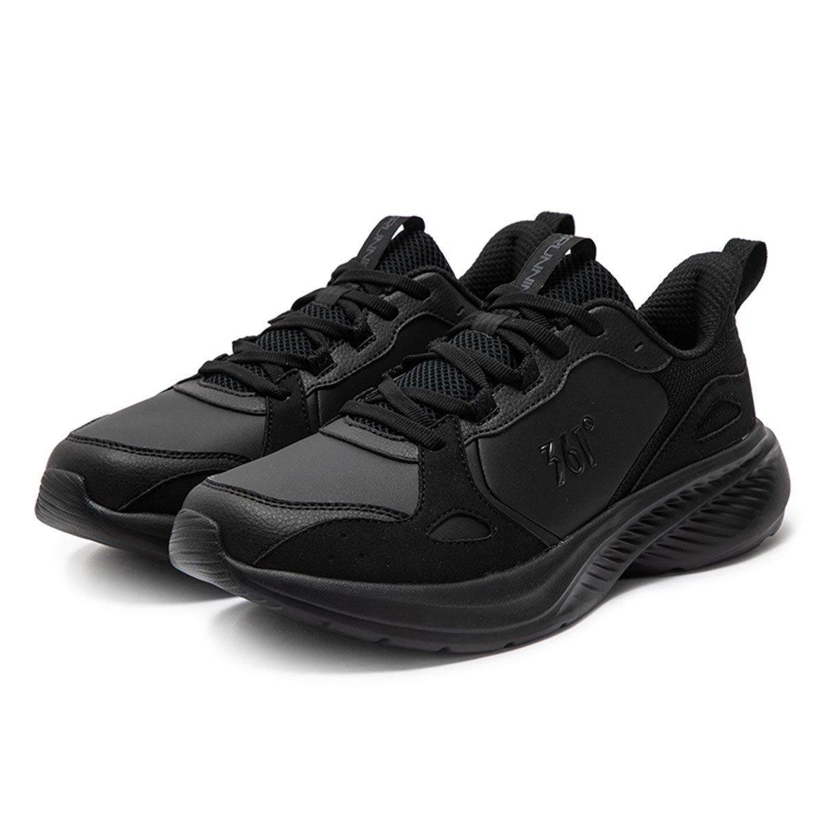 361° Cushioning, Wear Resistant Low top Casual Running Shoes Men’s Black