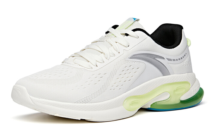Anta Cushioning Slip Resistant Abrasion Resistant Breathable Low top Running Shoes Men’s White Gray Green
