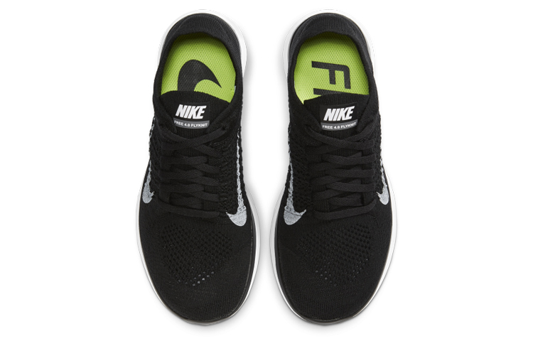 Женские кроссовки Nike Nike Free RN 4.0 Flyknit (черно-белые) — фото 4