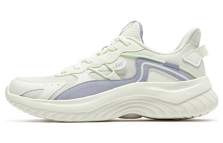 361° Soft And Comfortable Cushioning Abrasion Resistant Breathable Low top Running Shoes Women’s White Cyan Purple