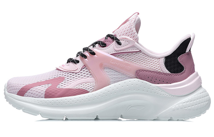 Li Ning Liuyun Slip Resistant Abrasion Resistant Low top Running Shoes Women’s White Pink