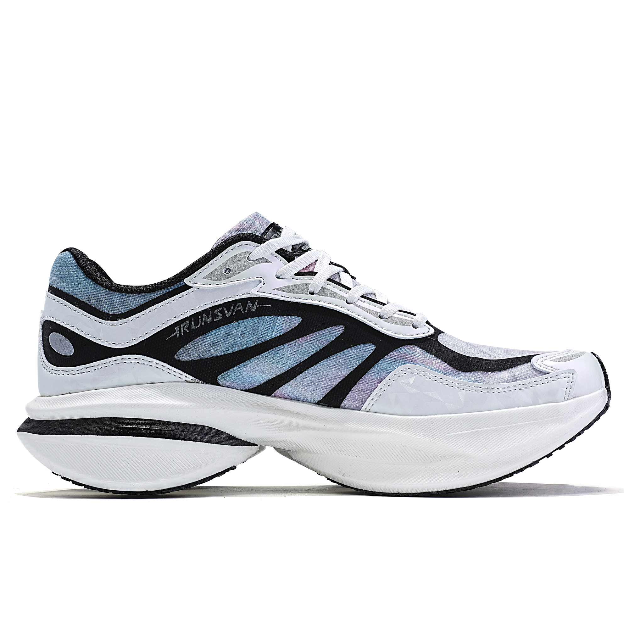 IRUNSVAN Low top Running Shoes Unisex Lunar Surface Gray Galaxy Blue