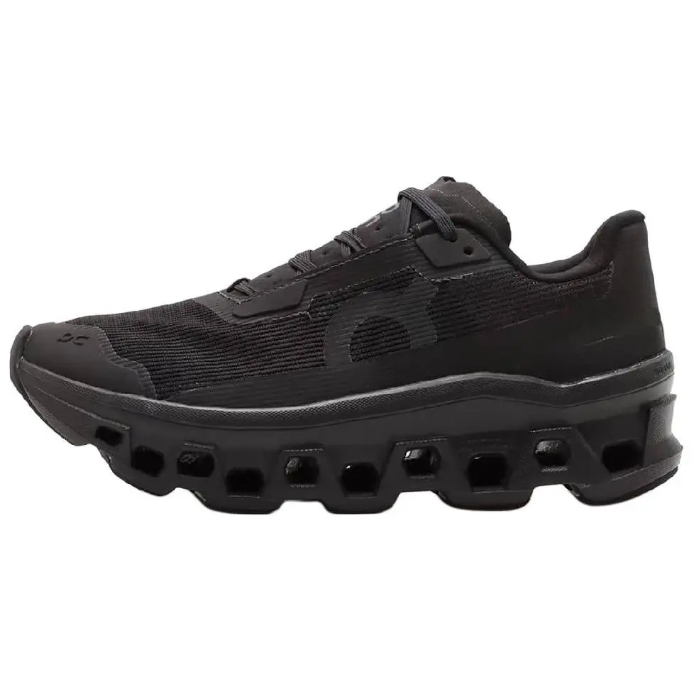 On Cloudmonster Void Soft And Comfortable Breathable Low top Casual Running Shoes Men's Black