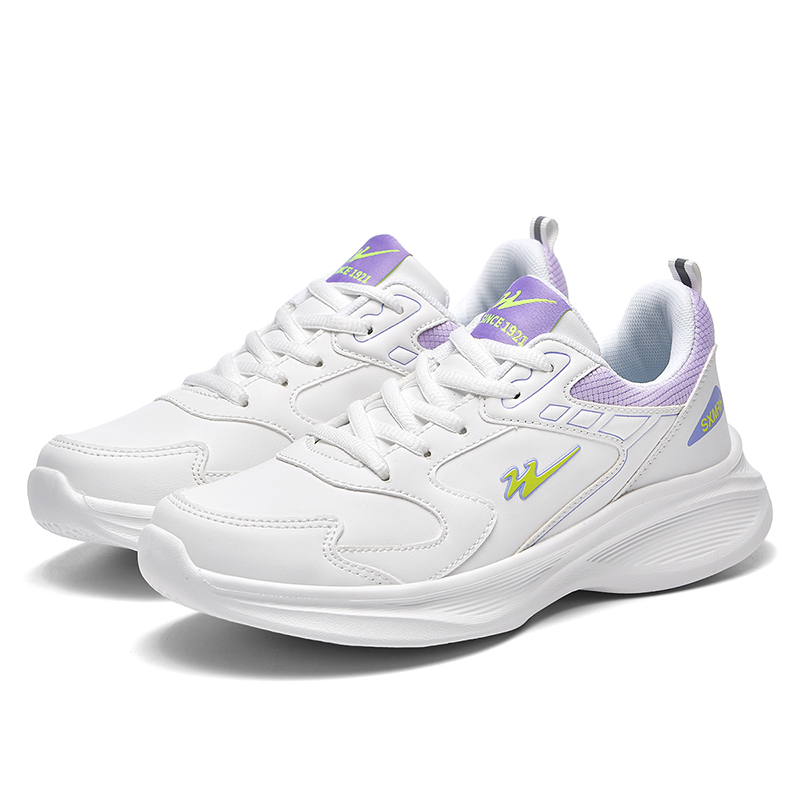 Binary Cushioning Rebound Lightweight Slip Resistant Low top Running Shoes Women’s Beige Green Purple