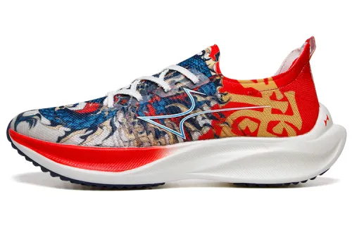 HEALTH Soaring Dragon Low top Running Shoes Unisex Red White Blue