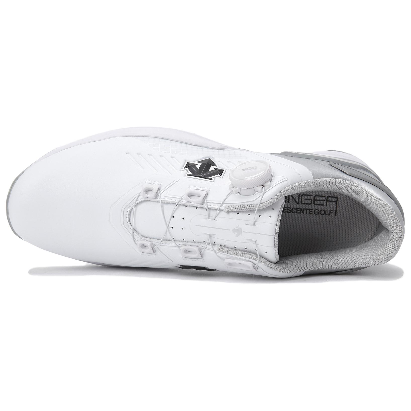 DESCENTE SWINGER BOA Soft And Comfortable Slip Resistant Slip Resistant Low top Golf Shoes Men’s White Silver