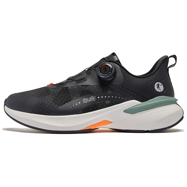 QIAODAN Mesh Abrasion Resistant Slip Resistant Low top Sprint Running Shoes Men’s Black