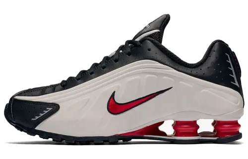 Nike Shox R4 Platinum Tint University Red Black
