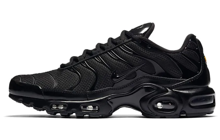 Nike Air Max Plus Vintage Cushioning Breathable Low top Casual City Commuting Running Shoes Men's Black