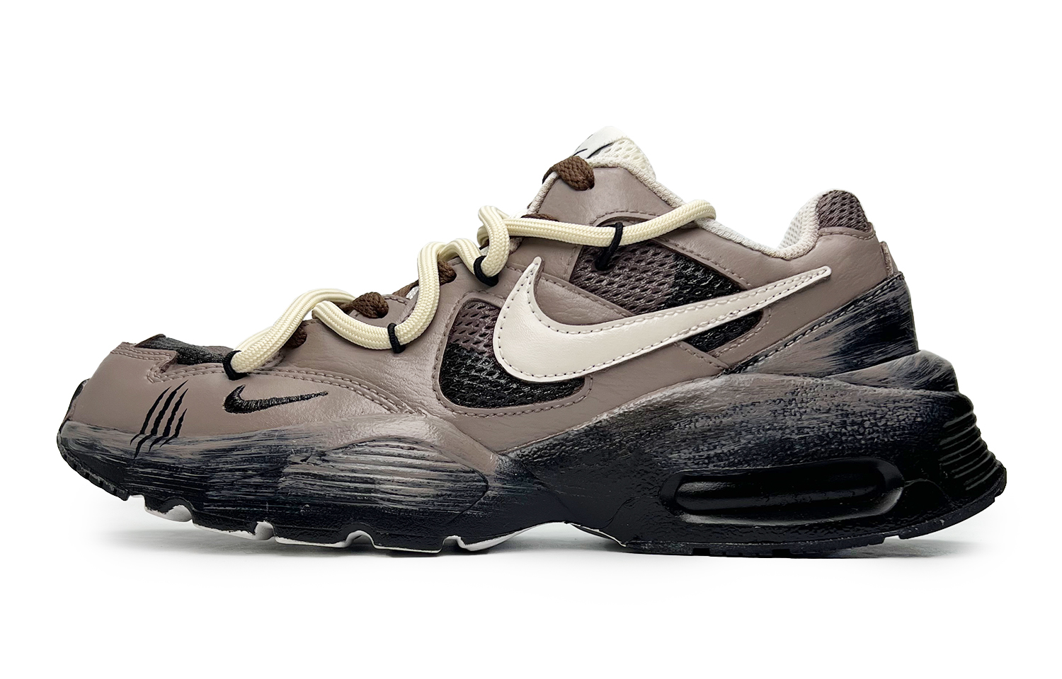 Nike Air Max Fusion Slip Resistant, Abrasion Resistant, Breathable Low top Running Shoes Women’s Black Brown