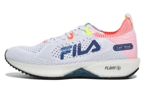 FILA Float Prime Abrasion Resistant Breathable Abrasion Resistant Breathable Low top Running Shoes Men's White Red