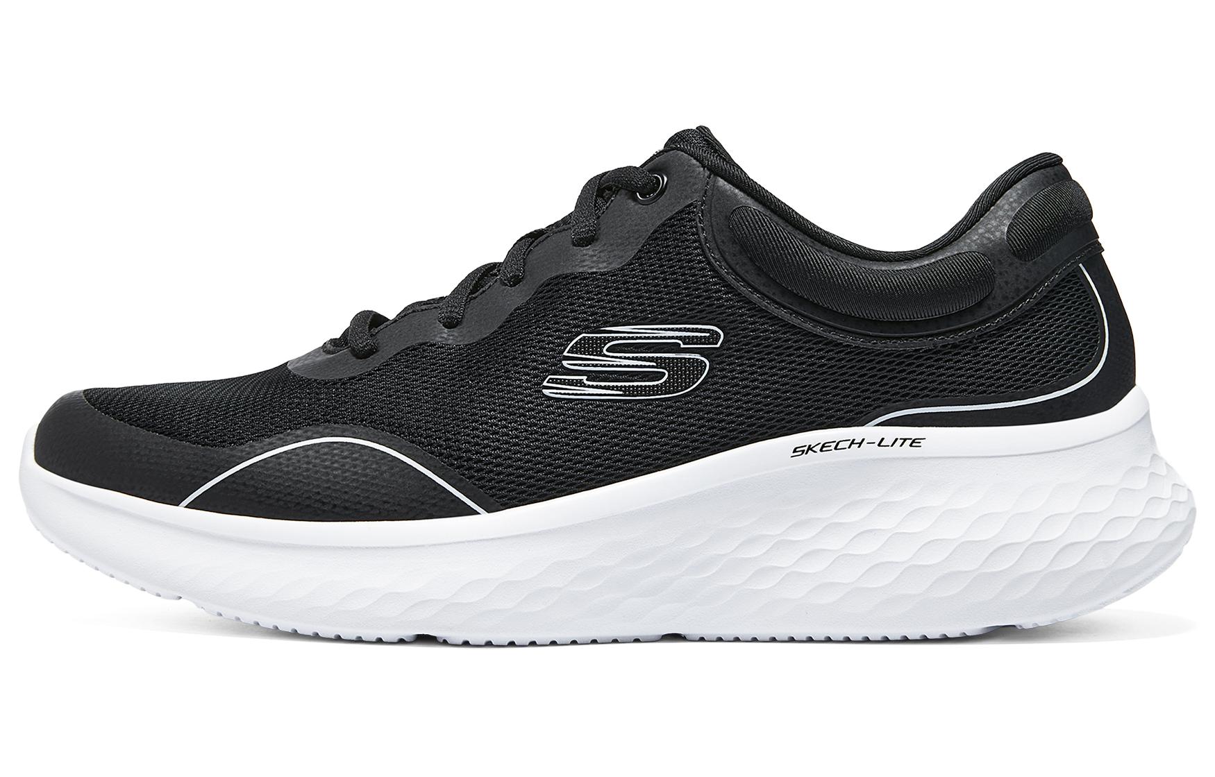 Skechers Skechers Qingqi Ultra-light material Lightweight and breathable Soft and comfortable cushioning TPU reinforcement Physical examination and physical test Low-cut lifestyle shoes Men's black
