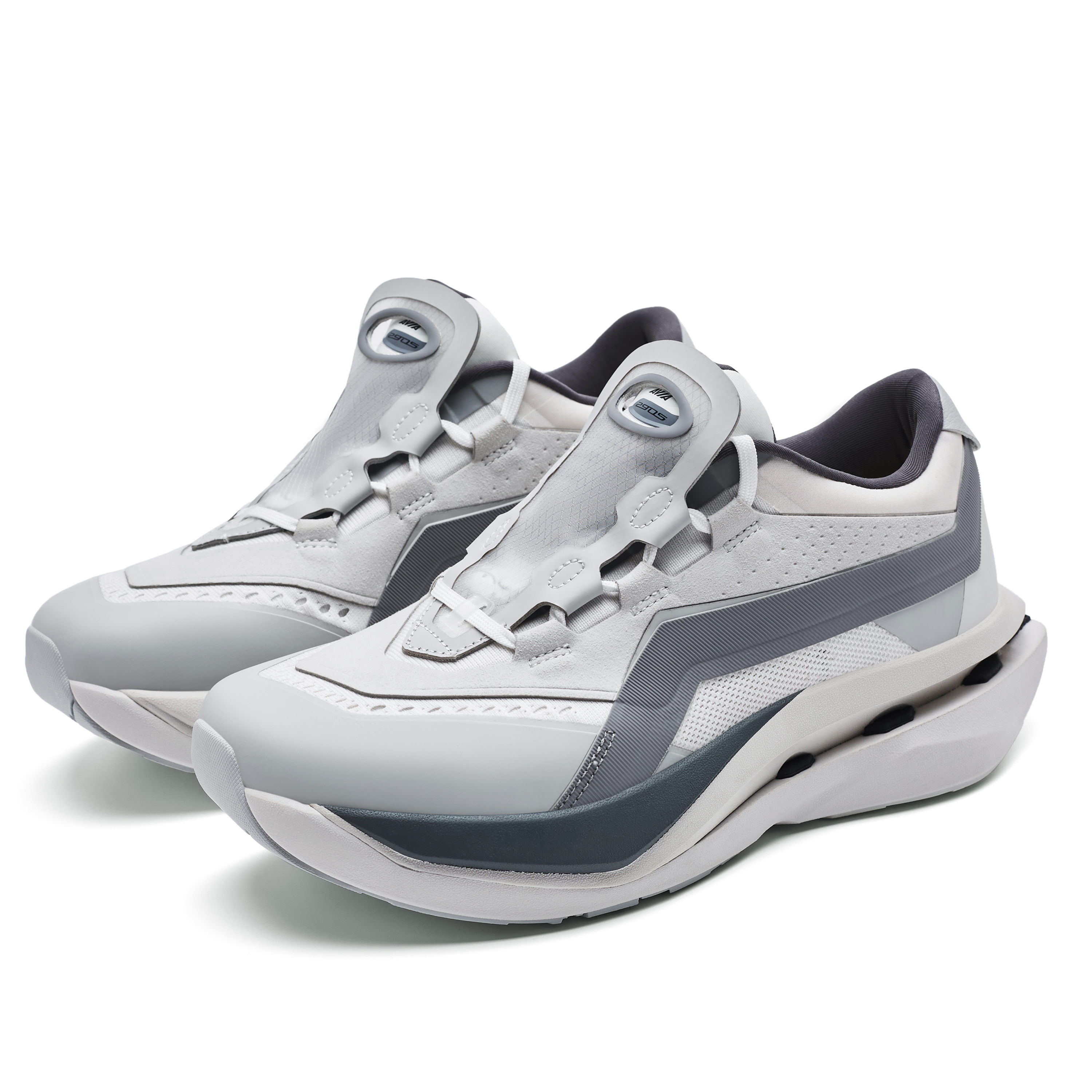 AVIA Sports Life Collection Cushioning Height Increasing Low top Running Shoes Unisex Silver Gray
