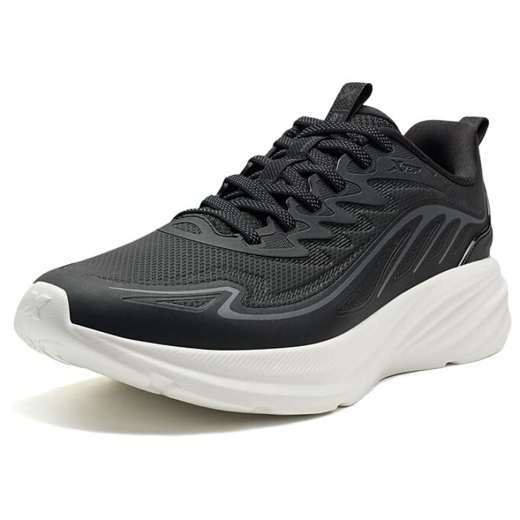 XTEP Minimalist Fashion Cushioning Coverage Lightweight Low top Casual Running Shoes Women’s Black
