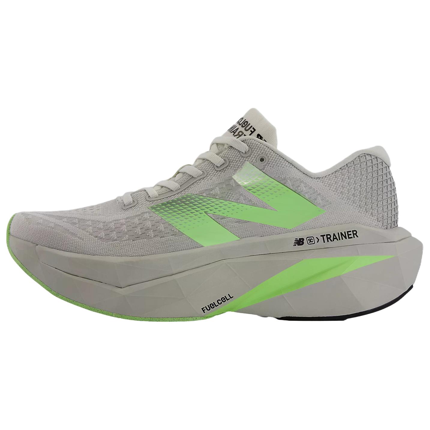 Мужские кроссовки New Balance FuelCell SuperComp Trainer v3 (серые с зеленым)