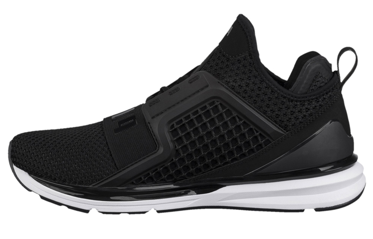 PUMA Ignite Abrasion Resistant Cushioning Low top Casual Shoes Men's Black White