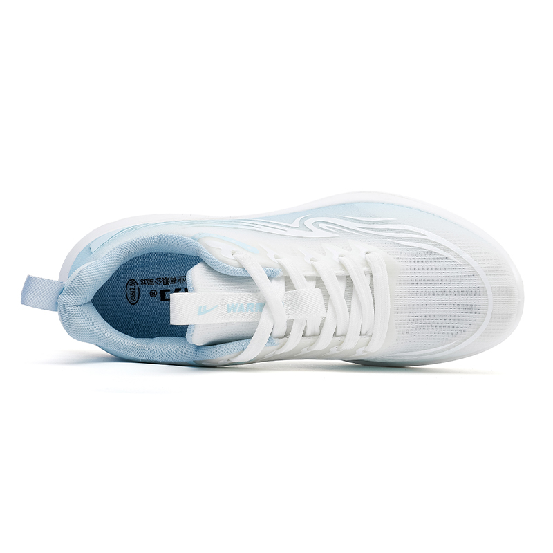 Warrior Cushioning Slip Resistant Abrasion Resistant Low top Casual Training Running Shoes Women’s White Blue
