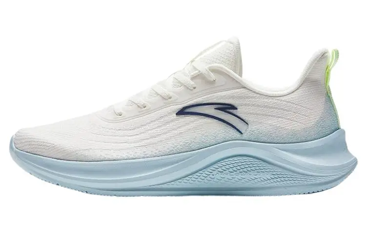 Anta Cushioning Slip Resistant Abrasion Resistant Low top Running Shoes Men's White Blue