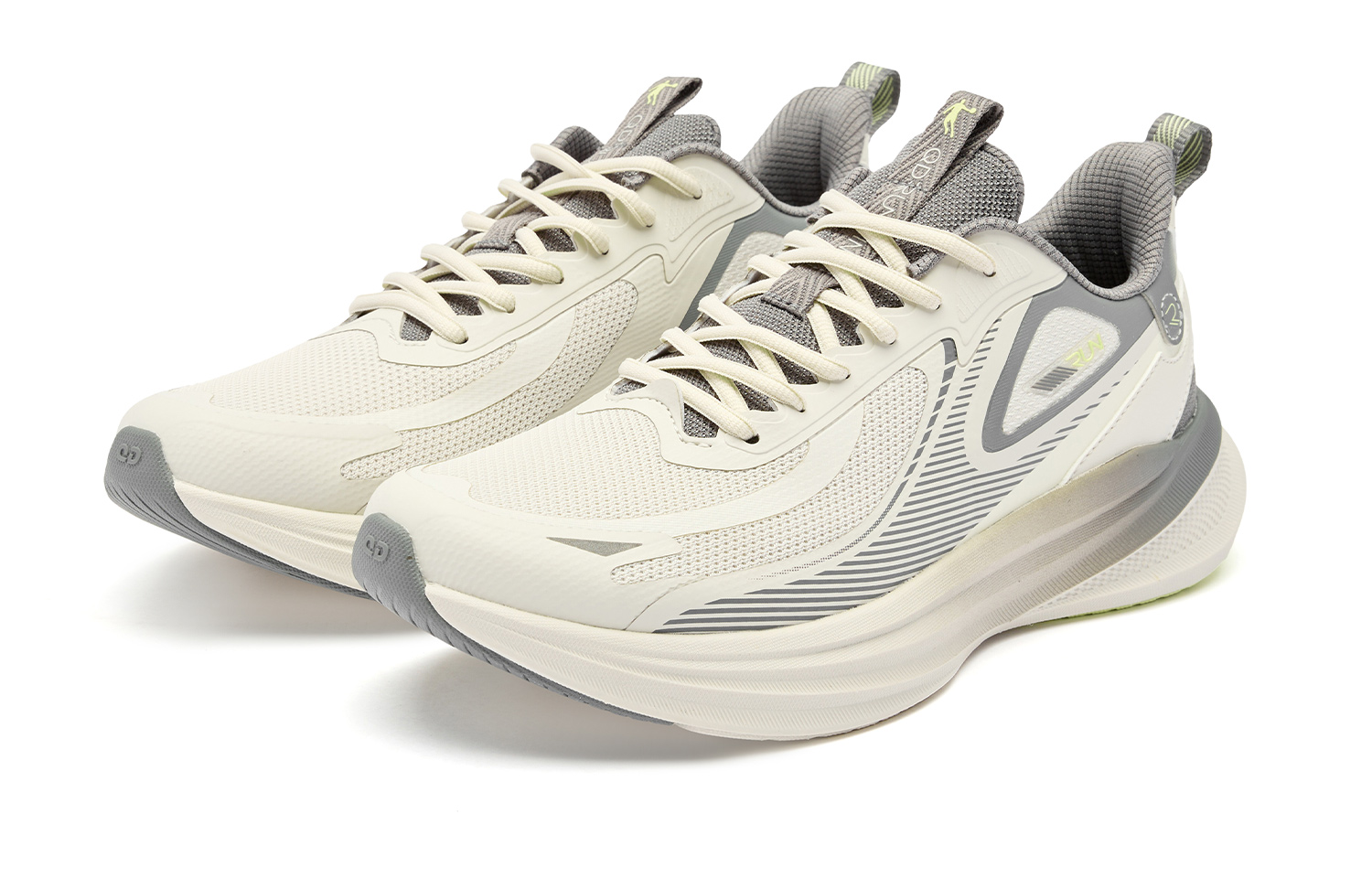 QIAODAN Running Shoes Men’s Low Top Crescent/Coal Gray