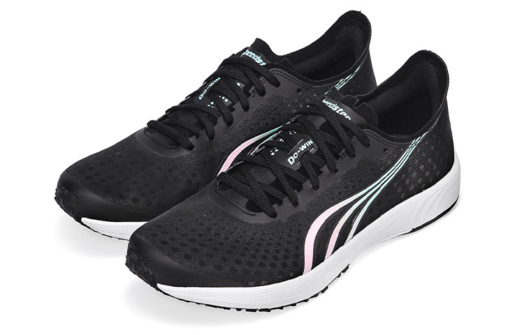 DO WIN Canvas Cushioning Slip Resistant Abrasion Resistant Low top Carbon Plate Running Shoes Unisex Black