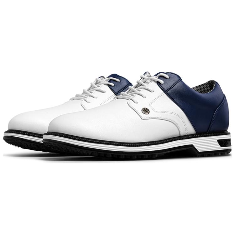 PGA Slip Resistant, Abrasion Resistant, Waterproof Low top Golf Shoes Men’s White Blue
