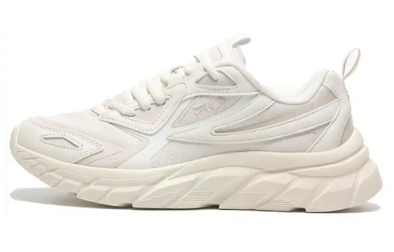 FILA Wavelet Abrasion Resistant Breathable Low top Running Shoes Unisex White