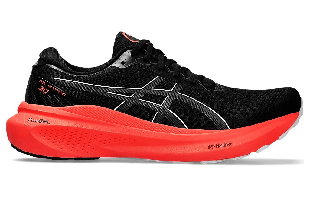 ASICS Gel Kayano 30 Low top Marathon Long Distance Running Shoes Men's Black Red