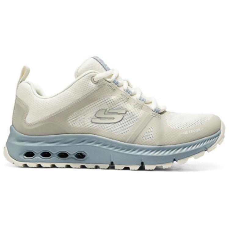 Skechers OUTDOOR Fabric Breathable Coverage Support Rebound Low top Casual Running Shoes Women’s Beige Gray
