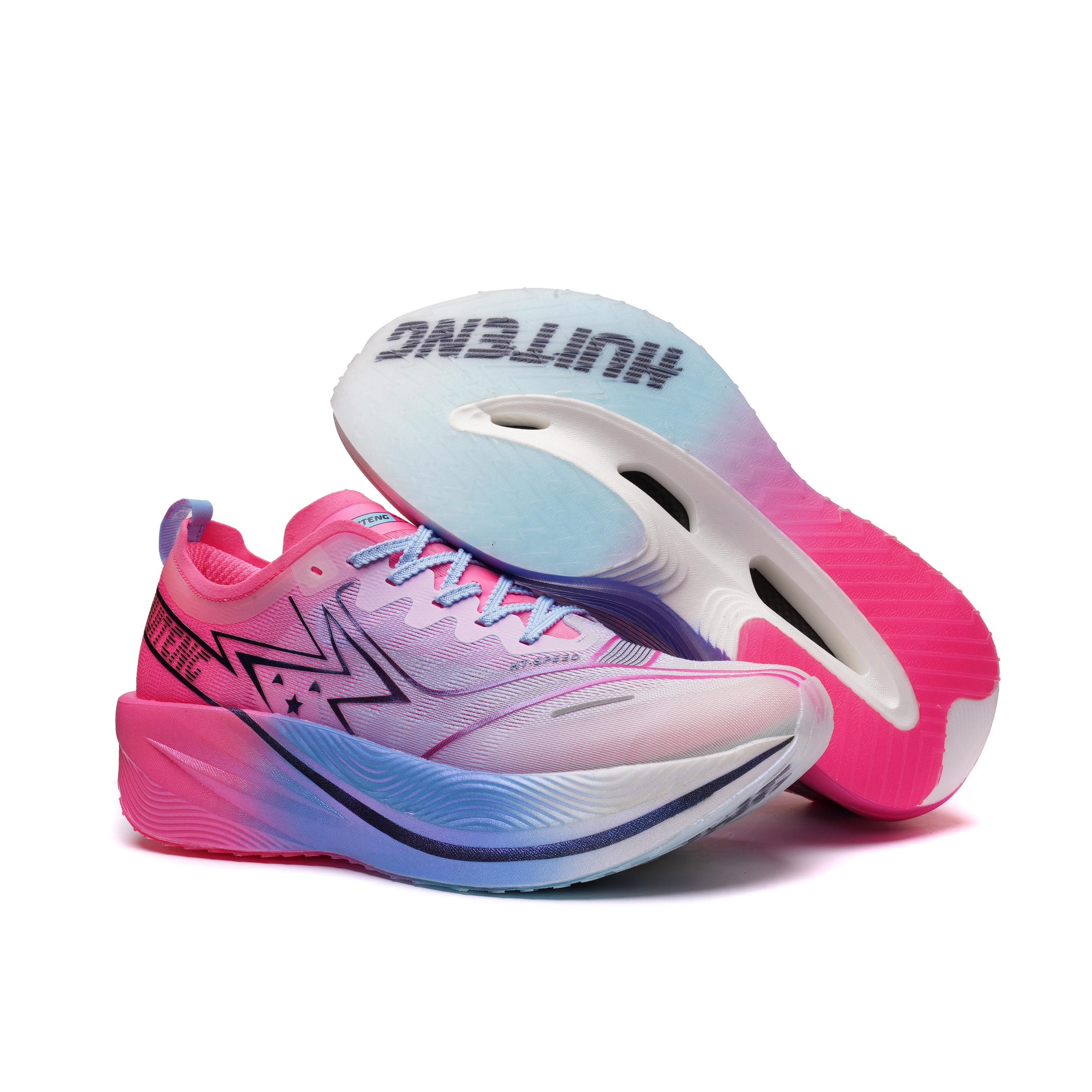 HUITENG Running Shoes Unisex Pink Wave